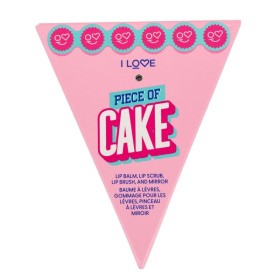 I Love Promo Piece of Cake  Lip Balm 10ml & Lip Scrub 15ml & Lip Applicator and Heart-shaped Mirror