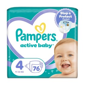 Pampers Active Baby Μέγεθος 4 (9-14kg) Βρεφικές Πάνες 76 Τεμάχια