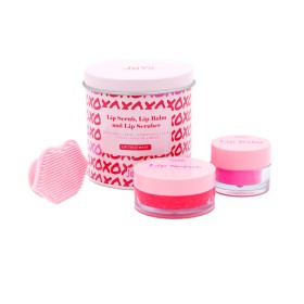 JOVO Promo Lip Care Pack Scrub Χειλιών με Άρωμα Φράουλα & Πινέλο Απολέπισης & Ενυδατικό Lip Balm 3 Tεμάχια