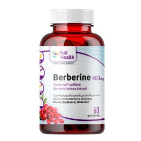 Full Health Berberine 400mg για το Σάκχαρο & τα Τριγλυκερίδια 60 Φυτικές Κάψουλες