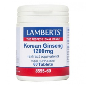 LAMBERTS Korean Ginseng 1200mg Συμπλήρωμα για Ευεξία 50+  60 Ταμπλέτες