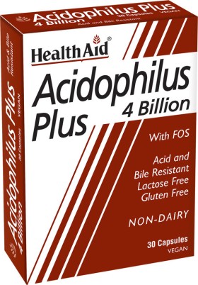 HEALTH AID Acidophilus Plus Dietary Supplement with Prebiotics & Probiotics 30 capsules