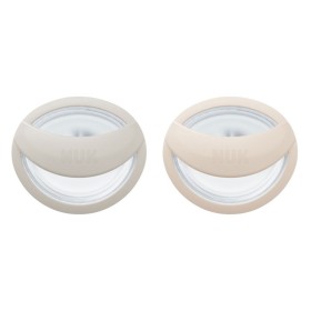 Nuk Mommy Feel Πιπίλες Σιλικόνης για 0-9m Γκρι & Μπεζ 2 Τεμάχια [10.730.862]