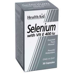 Health Aid Selenium 100mg & Vitamin E Συμπλήρωμα με Σελήνιο & Βιταμίνη Ε για τον Θυροειδή 400iu 30 Κάψουλες Health Aid Selenium 100mg & Vitamin E Συμπλήρωμα με Σελήνιο & Βιταμίνη Ε για τον Θυροειδή 400iu 30 Κάψουλες