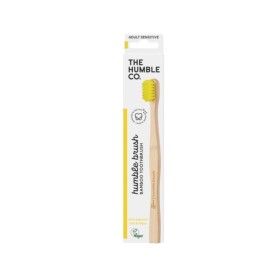 THE HUMBLE CO Humble Brush Bamboo Toothbrush Adult Sensitive Οδοντόβουρτσα Ενηλίκων Κίτρινο 1 Τεμάχιο