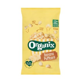 Organix Bio Σνακ Pop Corn Banana Puffcorn από 12m+ 4x10g
