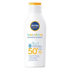Nivea Sun Babies & Kids Sensitive Protect Lotion Spf50+ Παιδική Αντηλιακή Λοσιόν 5 σε 1 200ml Nivea Sun Babies & Kids Sensitive Protect Lotion Spf50+ Παιδική Αντηλιακή Λοσιόν 5 σε 1 200ml
