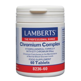 Lamberts Chromium Complex 200μg Συμπλήρωμα με Χρώμιο για Διατήρηση του Φυσιολογικού Σάκχαρου 60 Tαμπλέτες Lamberts Chromium Complex 200μg Συμπλήρωμα με Χρώμιο για Διατήρηση του Φυσιολογικού Σάκχαρου 60 Tαμπλέτες