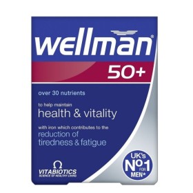 Vitabiotics Wellman Ανδρικό Συμπλήρωμα για Μείωση της Κούρασης & Ενίσχυση της Ενέργειας 50+ 30 Ταμπλέτες