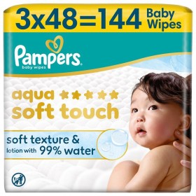 Pampers Promo Wipes Aqua Soft Touch Μωρομάντηλα 3X48 Τεμάχια
