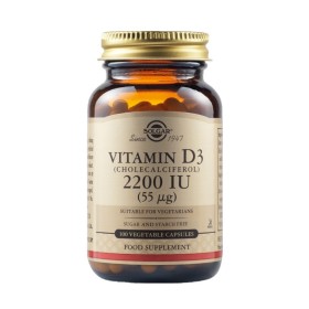 Solgar Vitamin D3 2200 Iu 100 Φυτικές Κάψουλες Solgar Vitamin D3 2200 Iu 100 Φυτικές Κάψουλες