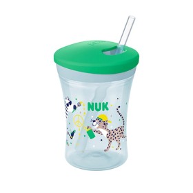 NUK Action Cup Κύπελλο με Καλαμάκι 12m+ Χρώμα Πράσινο 230ml [10.751.136]