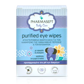 Pharmasept Baby Care Purified Eye Wipes Υγρά Μαντηλάκια με Χαμομήλι & Γλυκερίνη 10 Τεμάχια