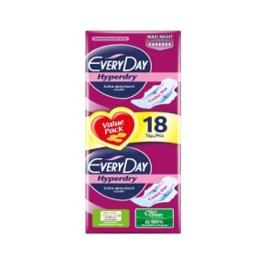 EVERYDAY Hyperdry Maxi Night Ultra Plus Economy Extra Long Sanitary Pads with Wings 18 Pieces