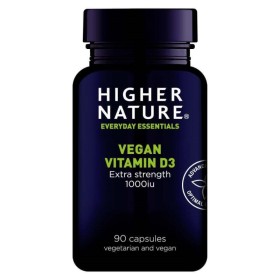 HIGHER NATURE Vegan Vitamin D3 1000iu Vitamin D3 Supplement 90 Capsules