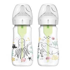 Dr. Browns Options+ Anti-Colic Μπιμπερό Πλαστικό με Φαρδύ Λαιμό από 0m+ Ωκεανός 2x270ml Dr. Browns Options+ Anti-Colic Μπιμπερό Πλαστικό με Φαρδύ Λαιμό από 0m+ Ωκεανός 2x270ml