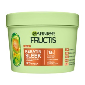 Garnier Fructis Keratin Sleek No3 Μάσκα Μαλλιών με Κερατίνη για Ατίθασα & Ξηρά Μαλλιά 370ml