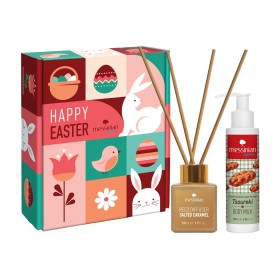 Messinian Spa Promo Happy Easter Spread The Scent Reed Diffuser Salted Caramel Αρωματικό Χώρου 50ml & Tsoureki Body Milk Ενυδατικό Γαλάκτωμα Σώματος 100ml