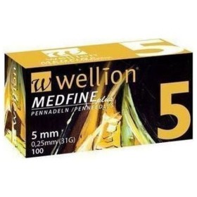 WELLION Medfine Plus Βελόνες Ινσουλίνης 5mm 100 Τεμάχια