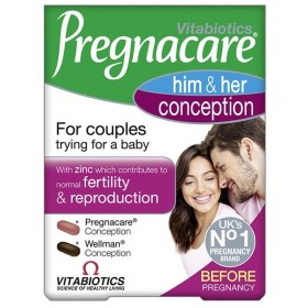 VITABIOTICS Pregnacare Him & Her Conception Supplement to Support Female & Male Reproductive Function 60 Tablets