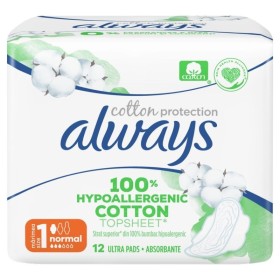 ALWAYS Cotton Protection Ultra Normal Napkins with Wings 12 Pieces