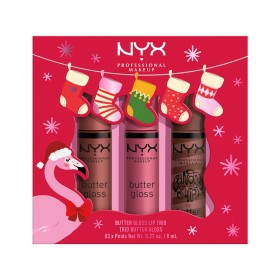 NYX PROFESSIONAL MAKEUP Promo Butter Gloss Lip Trio Χριστουγεννιάτικο Σετ με Βελούδινα Απαλά & Μεταξένια Lip Gloss 3 Tεμάχια