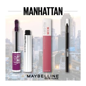 MAYBELLINE Promo Manhattan SuperStay Matte Liquid Matte Lipstick 5ml & Falsies Lash Lift Mascara for Professional Result 9.6ml & Tattoo Liner Pencil Eye Pencil 1.3g