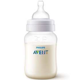 PHALIPS AVENT Classic+ Plastic Baby Bottle with Slow Flow Anti-Colic Nipple 260ml [SCF563/17]