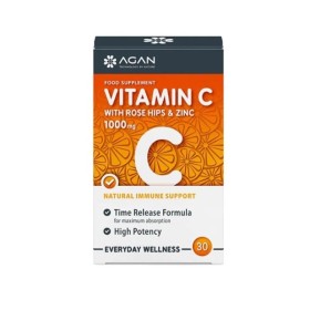 AGAN Vitamin C with Rose Hips & Zinc Φυσική Προστασία του Ανοσοποιητικού Συστήματος 30 Κάψουλες