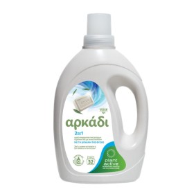 ARKADI Υγρό Πλυντηρίου & Μαλακτικό Ρούχων 2 σε 1 με Λευκό Σαπούνι 32 Μεζούρες (1.45lt)