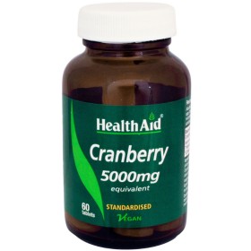 HEALTH AID Cranberry Extract 5000mg Nutritional Supplement to Strengthen the Urinary System 60 tablets