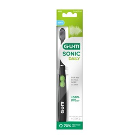 Gum Sonic Daily Soft 4100 Ηλεκτρική Οδοντόβουρτσα Μπαταρίας σε Δύο Χρώματα Μαύρο & Λευκό 1 Τεμάχιο