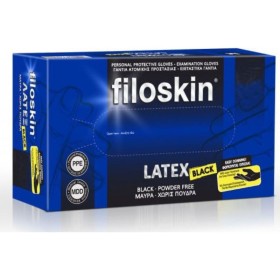 Filoskin Latex Black Γάντια Χωρίς Πούδρα Μαύρα 100 Τεμάχια Filoskin Latex Black Γάντια Χωρίς Πούδρα Μαύρα 100 Τεμάχια