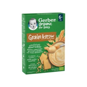 Gerber Organic For Baby Grain & Grow Βρεφικά Δημητριακά με Σιτάρι & Βρώμη & Γεύση Μπισκότο 6m+ 200gr