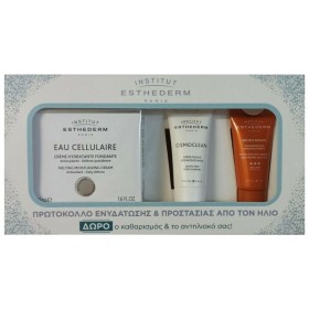INSTITUT ESTHEDERM Set Hydration Protocol Eau Cellulaire Melting Moisturizing Cream 50ml & Gift Osmoclean Gentle Deep Pore Cleanser 15ml & Gift Bronz Repair Strong Sun 15ml