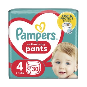 Pampers Active Baby Pants Μέγεθος 4 (9kg-15kg) Πάνες Βρακάκι 30 Τεμάχια