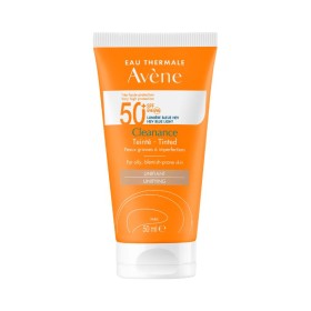 AVENE Cleanance Solaire Face Sunscreen SPF 50+ with Tint for Sensitive Oily Skin with Blemishes 50ml