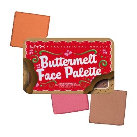 Nyx Professional Makeup Buttermelt Bronzer & Blush Face Pallete Παλέτα Μακιγιάζ 3 Αποχρώσεων 01 Light/Medium 1 Τεμάχιο