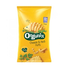 Organix Bio Ψημένο Σνακ Καλαμποκιού Cheese & Herb Puffs από 10m+ 4x15g
