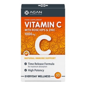 Agan Vitamin C With Rose Hips & Zinc Φυσική Προστασία του Ανοσοποιητικού Συστήματος 30 Κάψουλες