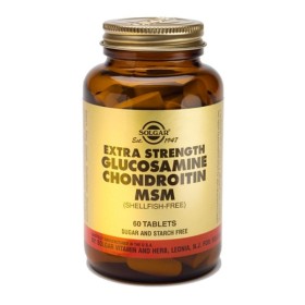 SOLGAR Extra Strength Glucosamine Chondroitin MSM για την Υγεία των Αρθρώσεων 60 Ταμπλέτες