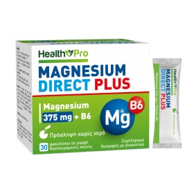 Health Pro Magnesium Direct Plus 375mg & B6 Direct για το Νευρικό Σύστημα & την Κόπωση 30 Φακελίσκοι