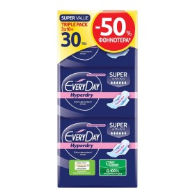 EVERYDAY Hyperdry Super Ultra Plus Super Value Triple Pack (-50%) Σερβιέτες 3x10 Τεμάχια