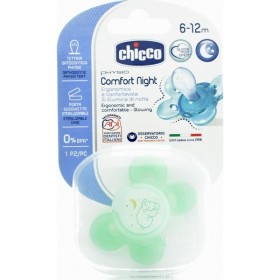 CHICCO Physio Comfort Night Πιπίλα Σιλικόνης Λαχανί 6-12M με Θήκη (74913-41) 1 Τεμάχιο