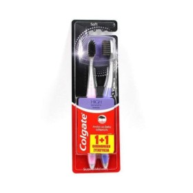 Colgate Promo High Density Charcoal Οδοντόβουρτσα με Ενεργό Άνθρακα Μαλακή Ροζ & Μωβ 2 Τεμάχια Colgate Promo High Density Charcoal Οδοντόβουρτσα με Ενεργό Άνθρακα Μαλακή Ροζ & Μωβ 2 Τεμάχια