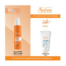 Avene Promo Invisible Spray Solaire Spf50 Αντηλιακό Σπρέι για Πρόσωπο & Σώμα 200ml & Apres Soleil After Sun Λοσιόν Επανόρθωσης για Μετά τον Ήλιο 50ml Avene Promo Invisible Spray Solaire Spf50 Αντηλιακό Σπρέι για Πρόσωπο & Σώμα 200ml & Apres Soleil After Sun Λοσιόν Επανόρθωσης για Μετά τον Ήλιο 50ml