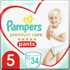 PAMPERS Premium Care Pants Πάνες Μέγεθος 5 (12-17kg) 34 Τεμάχια