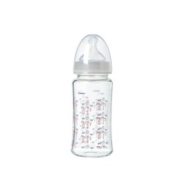 KORRES Agali Glass Baby Bottle 0m+ With Slow Flow Silicone Nipple 230ml