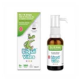 Liqui Vites Kids D3 & K Drops για Ενίσχυση Ανοσοποιητικού & Υγιή Δόντια & Οστά 30ml Liqui Vites Kids D3 & K Drops για Ενίσχυση Ανοσοποιητικού & Υγιή Δόντια & Οστά 30ml