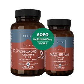 Terranova Promo CreaXorb Creatine Plus για Ενίσχυση της Μυϊκής Μάζας 100 Κάψουλες & Magnesium 100mg Complex 50 Κάψουλες